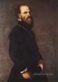 Homme avec une dentelle dorée italien Renaissance Tintoretto